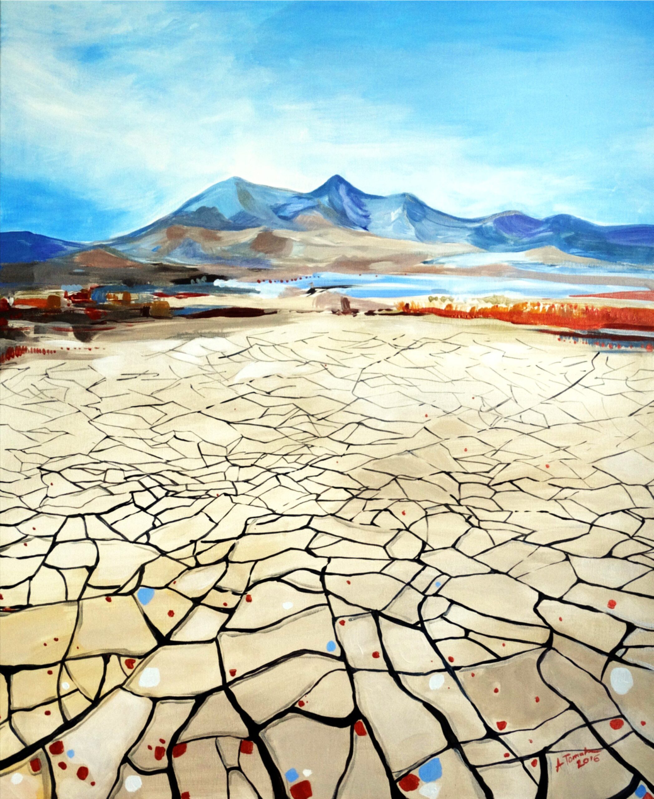 Pejzaż- akryl na płótnie 73 x 60 cm 2016